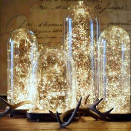 CR2032 Battery 10ft 30 LED Mini String Lights Waterproof Copper Wire Firefly Starry Lights DIY Wedding Party Masons Jars Christmas Decorations White oemled