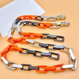 Fashion bracelets designer for women man luxury bracelet retro casual boy girls party pulsera friendship black orange metal famous designer link chain bracelet