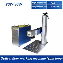 Portable Stainless Steel Fibre Laser Marking Machine 20w 30w Gold Silver Jewellery Engraver For Engraving Business Card