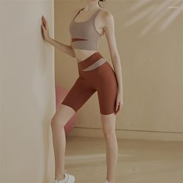 Active Sets Women Cross Fitness Bra With Legging Two Piece Suit Sexy V Waist High Yoga Set Tights Tracksuit Gym Run Pants