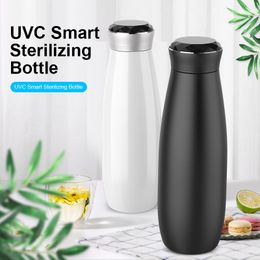 Tumblers Smart Uv Self Cleaning Water Bottle Showing Temperature Stainless Steel Thermos Flask For Travel Office and Home 230210