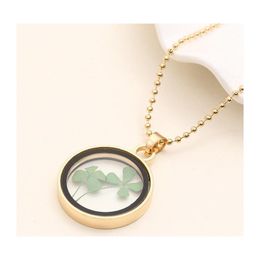 Pendant Necklaces Gold Color Fashion Maxi Necklace Party Jewelry Flower Statement Drop Delivery Pendants Dhduv