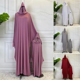 Ethnic Clothing Eid Middle East Dubai Abaya Mom And Daughter Modest Hijab Dress Vestidos Matching Outfits Muslim Arab Maxi Robe Islamic