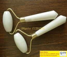 Wholesale Facial Relaxation Slimming Tool White Natural Jade Roller Massager For Face jade massage stone