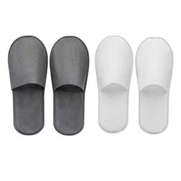 Slippers 5Pairs Disposable Slipper Shop Hotel Spa Slippers Environmental Protection Degradable Customised Non-woven Home Closed Toe G230210