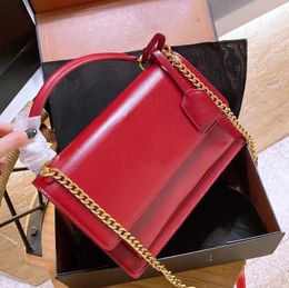 designer shoulder bag phone purse messenger bag for women side black red genuine leather wallet on chain with top handle handbag card holder Designer Tote Bag