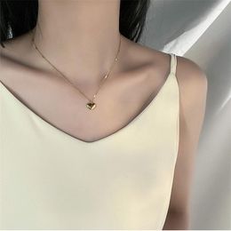 Pendant Necklaces Gift Jewellery 316L Stainless Steel For Women Chokers 2023 Trend Fashion Festival Party Gold Colour Love Heart