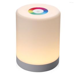 Night Lights LED Touch Control Light Induction Dimmer Lamp Smart Bedside Dimmable RGB Colour Change Rechargeable