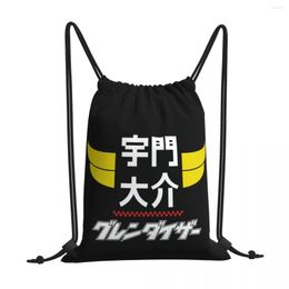 Shopping Bags Art UFO Robot Goldrake Grendizer Kawaii Drawstring Gym Shoe Teen Portable Rucksack Pouch