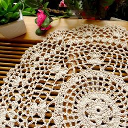 Table Mats Mat Durable Multipurpose Solid Colors Central European Style Round Dining Cushion For Restaurant