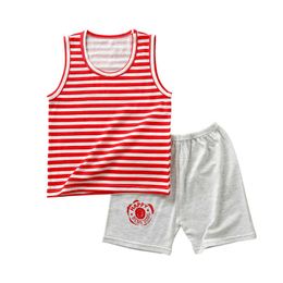 Kleidung Sets Jungen Mädchen Sommer Kleidung Outfit Set Weste Shorts Baby Baumwolle Anzug Kinder T-shirt Tops Hosen PC Yeas