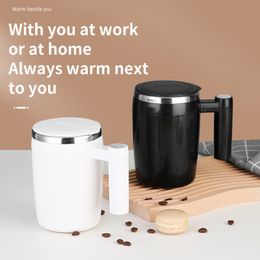 Mugs USB Automatic Self Stirring Magnetic Mug 304 Stainless Steel Smart Coffee Milk Mixer Stir Cup Thermal Blender Gift Water Bottle 230210