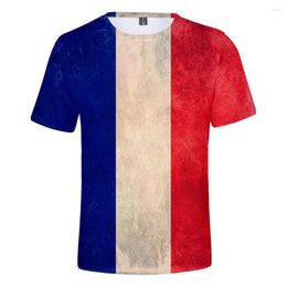 Men's T Shirts Summer France Flag 3d Printed Fashion Men Women T-shirt Casual Short Sleeve Unisex Harajuku T-shirts Tee Shirt Tops