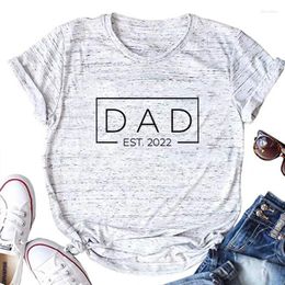 Men's T Shirts Dad Est 2023 Tee Shirt T-Shirts For Father Mens Clothing Fathers Day Gifts Harajuku Birthday Presents L