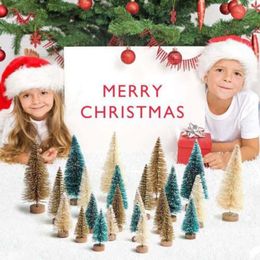 Christmas Decorations 8pcs/24pcs Mini Tree Pine For Home Xmas Ornament Year Decor Kids Gift DIY Craft 2023