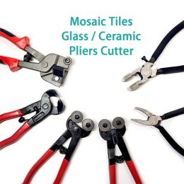 Craft Tools DIY Mosaic Block Ceramic Tile Cutter Two Round Wheels Flat Crystal Glass Pliers Art and Crafts Materials Wire Peeler 230211