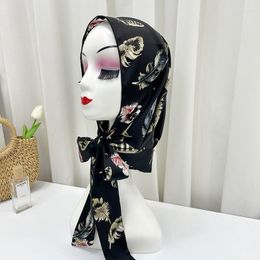 Scarves Muslim Fashion Chiffon Hijab Scarf Women Shawl Wrap Islamic Hijabs Head Turban Ribbon Echarpe Foulard Femme HeadbandScarves Rona22