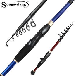 Boat Fishing Rods Sougayilang 18M 21M 24M Baitcasting Rod Telescopic M Power Lure Rod Ultralight Saltwater Carp Spinning Casting Fishing Rod J230211