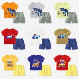 Clothing Sets Children's Shortsleeved Top Suit New Boys And Girls Cotton Tshirt Shorts piece Baby Summer Tracksuit Outfit Clothes