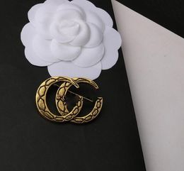 2color Brand Designer G Letter Brooches Women Men Luxury Rhinestone Pearl Brooch Suit Pin Fashion Jewelry Accessories