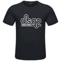 DSQ2 cotton Men's T-Shirts Summer new Original design short sleeved t-shirt bottoming shirt loose top printed round neck tees dsq