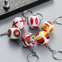 Key Rings World Football Fan Supplies Small Gifts National Flags Team Flag Key Chain Ring Holder Souvenir Pendant G230210