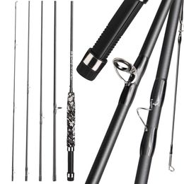 Boat Fishing Rods Sougayilang 5# Fly Fishing Rod Lightweight Ultra Portable 5 Section Carbon Fibre Rod Graphite EVA Handle Travel Fly Rod Pesca J230211