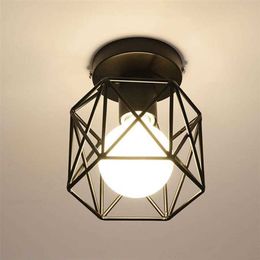 Retro Lights Vintage Glass Protect Eyes Ceiling Spotlights Modern E27 Led Lamp for Bedroom Home Living Room Kitchen 0209