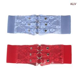 Belts Elegant Waist Trainer Women Corset Cincher Body Shaper Girdle Streetwear Decorations With Lace Floral Pattern 6XDABelts