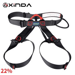 Cords Slings and Webbing Xinda Professional Outdoor Sports Safety Belt Rock Mountain Climbing Harness Waist Support Half Aerial Survival 230210