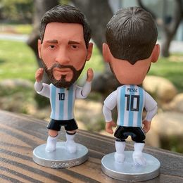 Decorative Objects Figurines 6.5-7cm Football Player Mini Action Doll Sports Model Doll Football Star Promotion Toy Fans Gift Souvenir Home Decoration