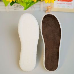 Shoe Parts Accessories Winter Fleece Insoles for Sneakers Sports Running Shoes Cushion Soft Bottom 230211