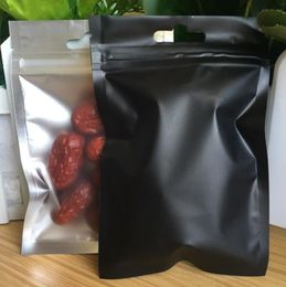 8.5*13cm Black Reclosable Zip lock Bag Clear Plastic Packing Pouch Self Sealing Storage Package Bags Aluminium Foil Zipper Package Bag