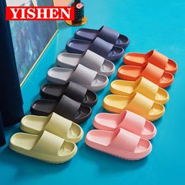 Hausschuhe YISHEN Hausschuhe Frauen Plattform Badezimmer Hause Hausschuhe Weiche Innen Rutschen Männer Sandalen Sommer Nicht-slip Flip Flop Chanclas De mujer R230208