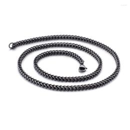 Chains Stainless Steel Long Necklace Punk Matte Brushed