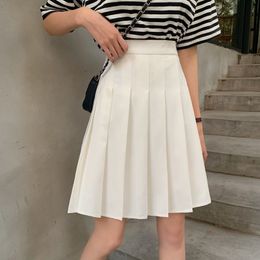 Skirts Skirts Pleated Women High Waist Summer Knee-length Preppy Style Harajuku 3XL Plus Size Chic Street School Cosplay Casual Female 230211