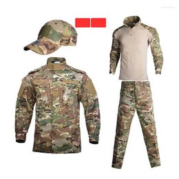 Racing Sets Tactical Camouflage Combat Uniforms Spring And Autumn Workwear Set Men Wear Breathable Outdoor Soldier Training Suits