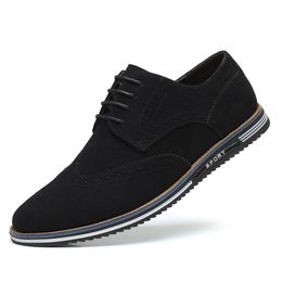 Dress Shoes Classic Brogues Shoes For Men Frosted Suede Leather Shoes Winter Casual Man Footwear Male Sneakers Undefined Men Shoes Plus Size 230211