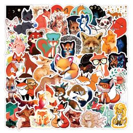 50Pcs Lovely Fox Stickers cute animal sly Graffiti Kids Toy Skateboard car Motorcycle Bicycle Sticker Decals Wholesale