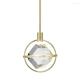 Pendant Lamps North European And American Style Simple Crystal Postmodern Light Luxury Dining Room Bedroom Combination Small Chandelier