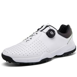 Safety Shoes High Quality Men Professional Golf Waterproof Spikes Sneakers Black White Trainers Big Size Women 230211