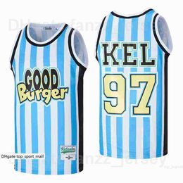 Movie Basketball #97 Kel Mitchell Good Burger Jersey Breathable Team Color Blue HipHop High School For Sport Fans Pure Cotton Shirt Uniform Top