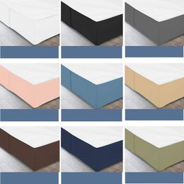 Bed Skirt Selling Quality Ruffles Tailored Pleated Bed Skirt Add White Top Sheets -Soft Premium Microfiber 14 Inch High Bedspreads 230211