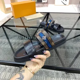 Summer luxury Sandals Designer men Flip flops Slipper Fashion Genuine Leather slides Casual shoes