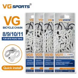 VG Sports Bicycle 6 7 8 9 10 11 12 Speed Road Mountain Parts 8s 9s 10s 11s 12s Bike MTB Chains 116L Rainbow 0210