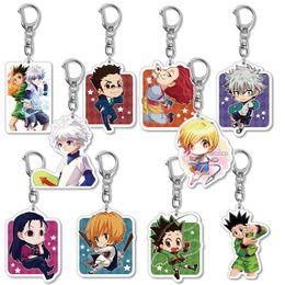 Key Rings Anime HUNTERHUNTER Keychains FREECSS Killua Zoldyck Kurapika Cosplay Accessories Key Chain Pendant Cartoon Badge keyring G230210