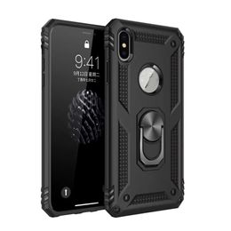 Luxury Armor Shockproof Phone Case For iPhone 14 13 12 pro max mini 11 Pro XR XS Max Car Magnetic Ring Holder Back Cover