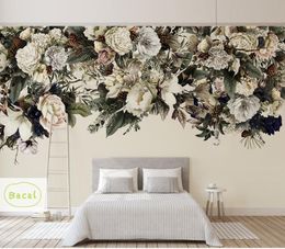 Wallpapers Bacal Custom For Living Room 5d Wall Papers Home Decor Paper 3d Mural Wallpaper Walls Rolls Flower Papel De Parede
