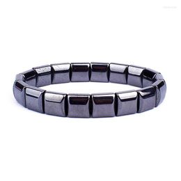 Strand Beaded Strands Fashion Wave Hematite Energy Bracelets Men Nature High Polish Magnetic For Women Positive Jewelry Inte22