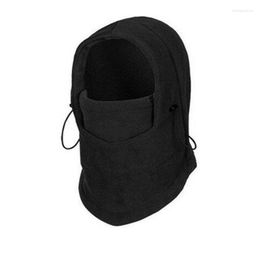 Berets Winter Hats Men Women Caps Thickened Fleece Windbreak Head Mask Solid Casual Unisex Warm Ear Protector